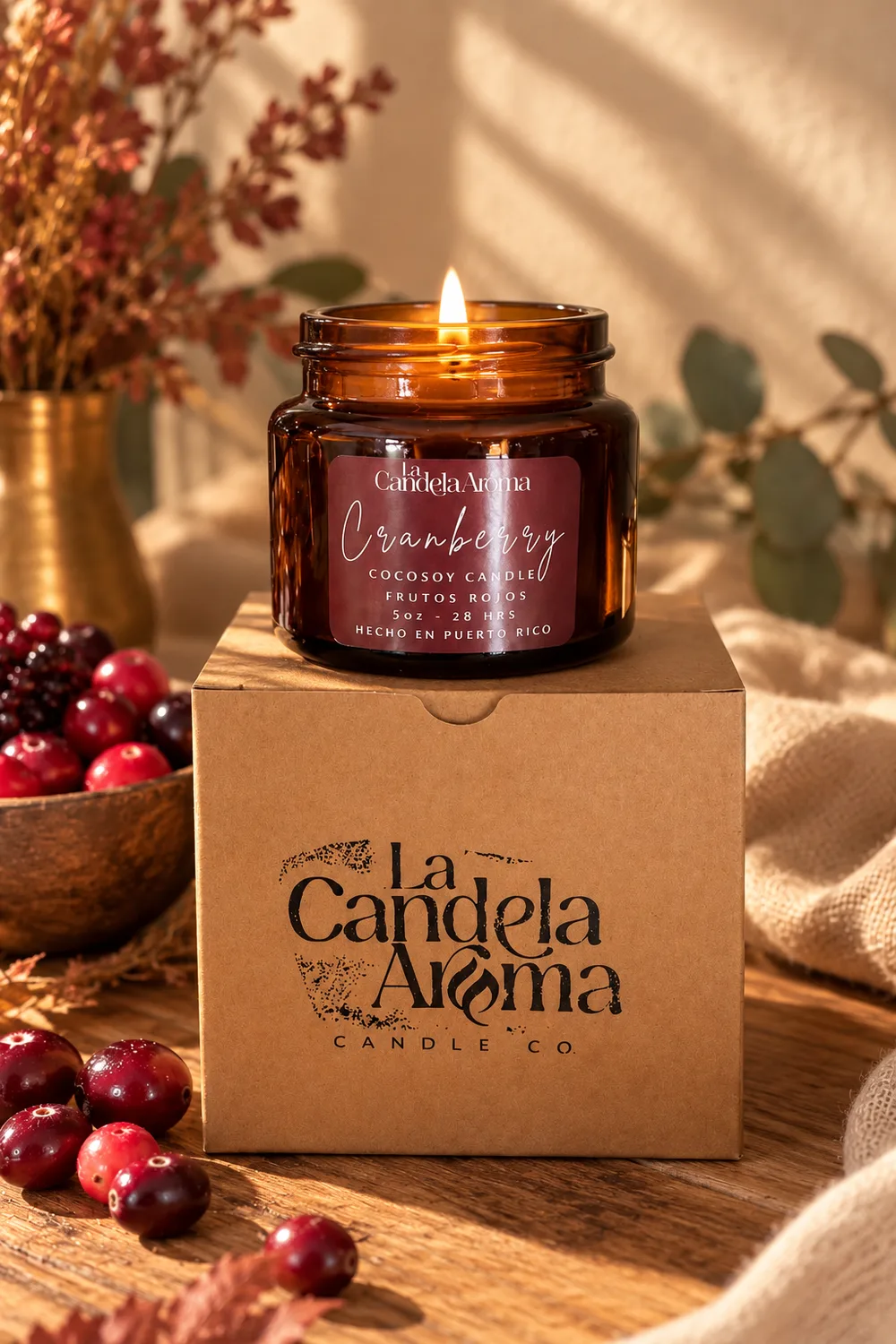 Vela artesanal de La Candela Aroma encendida